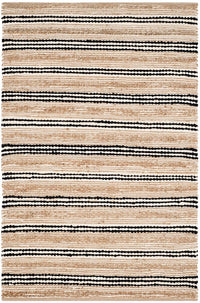 Safavieh Cape Cod Cap862A Natural / Black Striped Area Rug