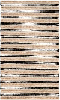 Safavieh Cape Cod Cap862A Natural / Black Striped Area Rug