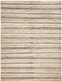 Safavieh Cape Cod Cap862A Natural / Black Striped Area Rug