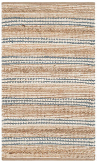 Safavieh Cape Cod Cap862B Natural / Blue Striped Area Rug