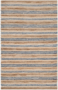 Safavieh Cape Cod Cap862B Natural / Blue Striped Area Rug