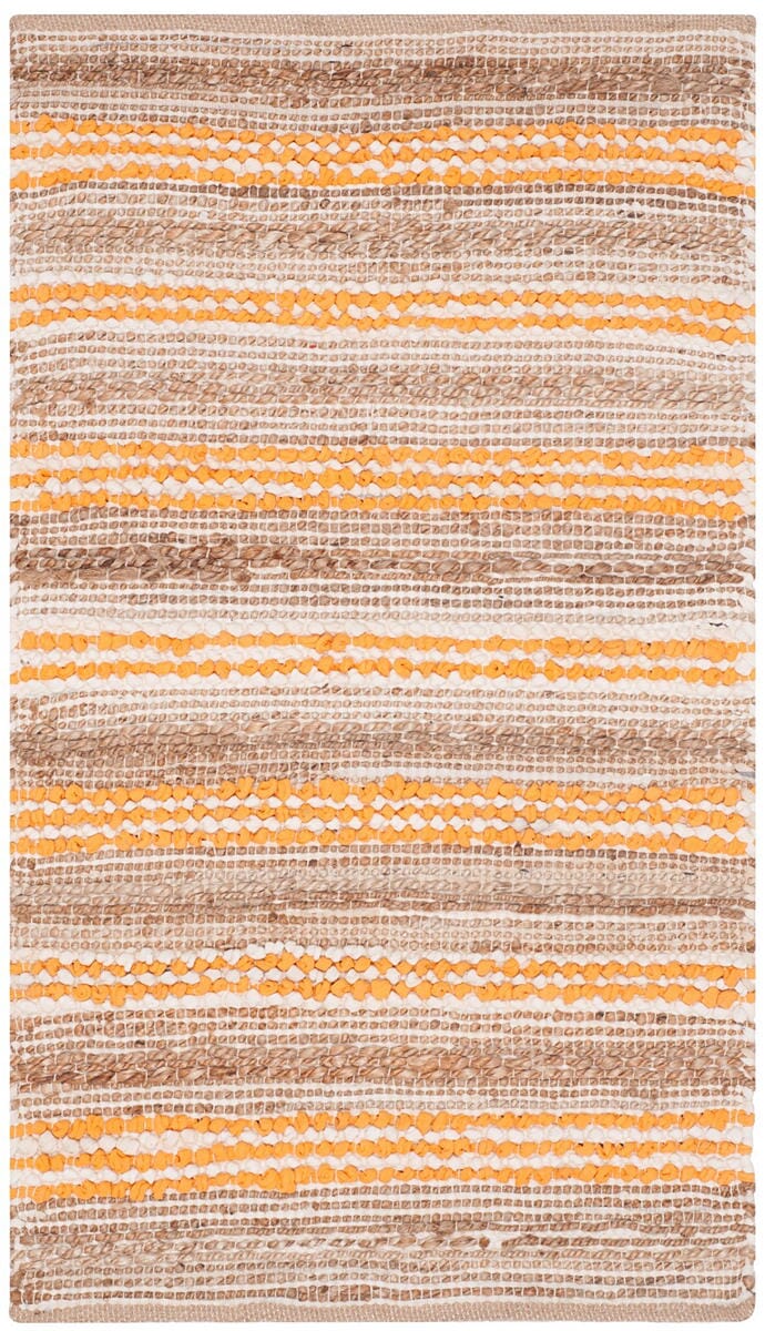 Safavieh Cape Cod Cap862L Natural / Orange Striped Area Rug