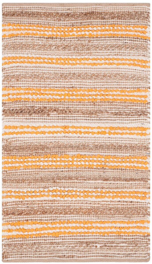 Safavieh Cape Cod Cap862L Natural / Orange Striped Area Rug