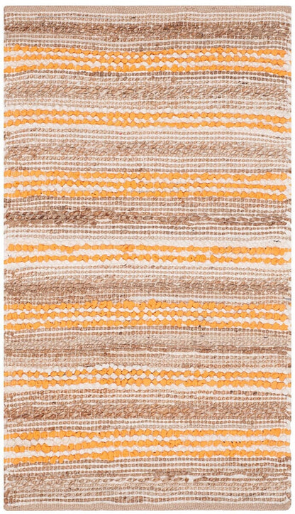 Safavieh Cape Cod Cap862L Natural / Orange Striped Area Rug