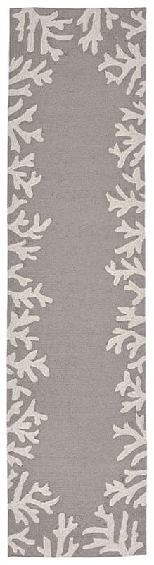 Liora Manne Capri Coral Border 1620/47 Silver Coastal Area Rug