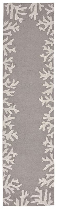 Liora Manne Capri Coral Border 1620/47 Silver Coastal Area Rug