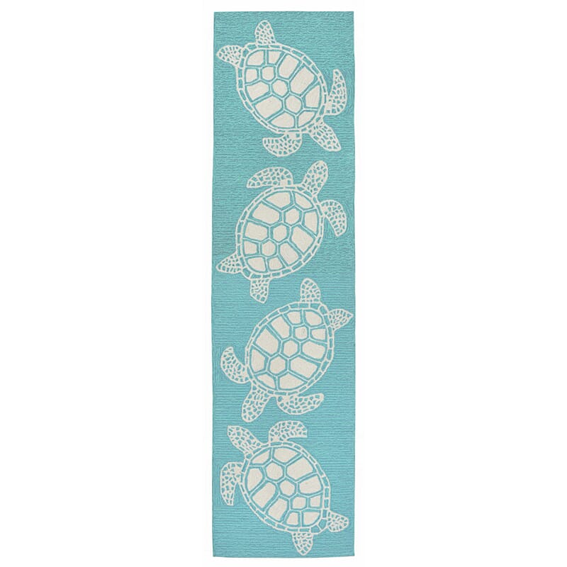 Liora Manne Capri Turtle 1634/04 Blue, Ivory Coastal Area Rug