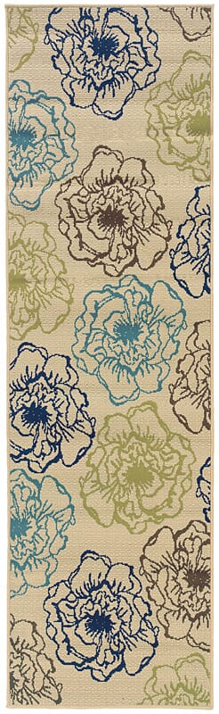 Oriental Weavers Sphinx Caspian 3065Y Ivory / Green Floral / Country Area Rug