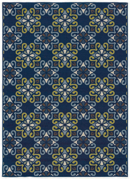 Oriental Weavers Sphinx Caspian 3331L Blue / Blue Damask Area Rug