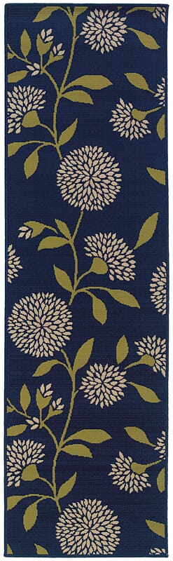 Oriental Weavers Sphinx Caspian 8327L Blue / Green Floral / Country Area Rug