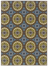 Oriental Weavers Sphinx Caspian 8328L Blue / Brown Damask Area Rug