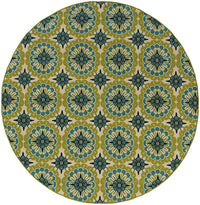 Oriental Weavers Sphinx Caspian 8328W Green / Ivory Damask Area Rug