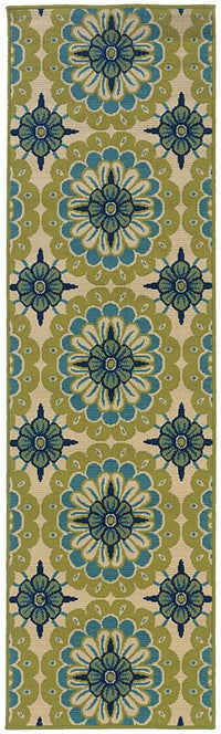 Oriental Weavers Sphinx Caspian 8328W Green / Ivory Damask Area Rug