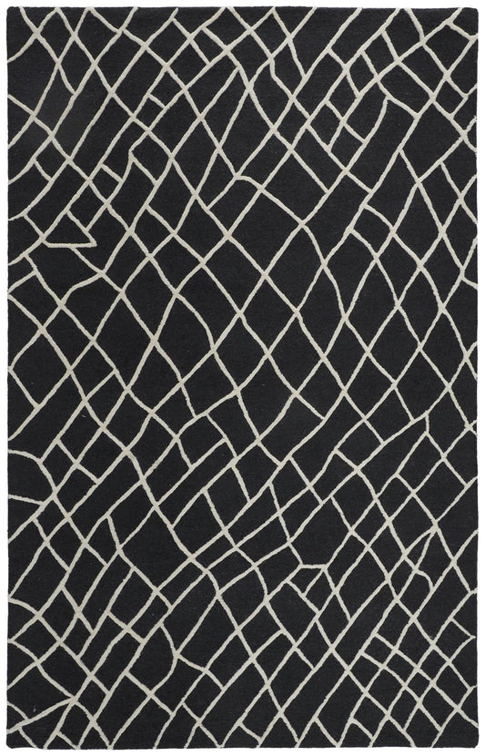 Feizy Lusk I8085 Black/Ivory Area Rug