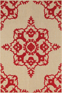 Oriental Weavers Sphinx Cayman 097R9 Sand / Red Area Rug