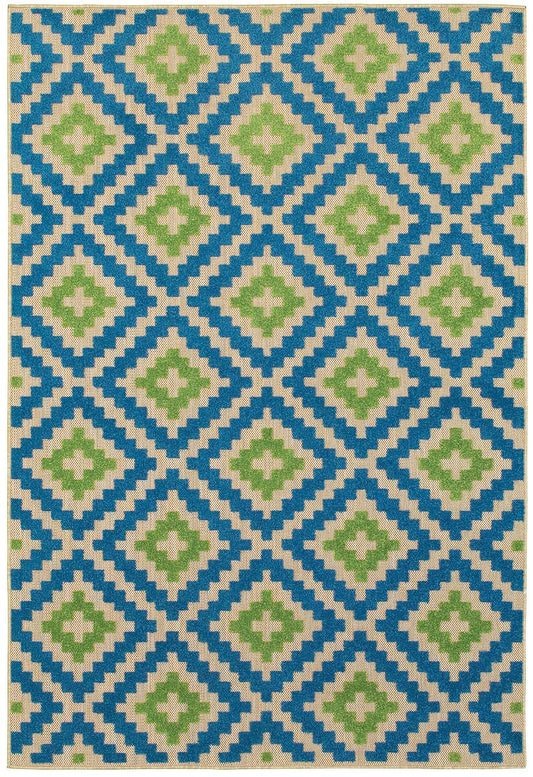 Oriental Weavers Sphinx Cayman 2063Z Sand / Blue Damask Area Rug