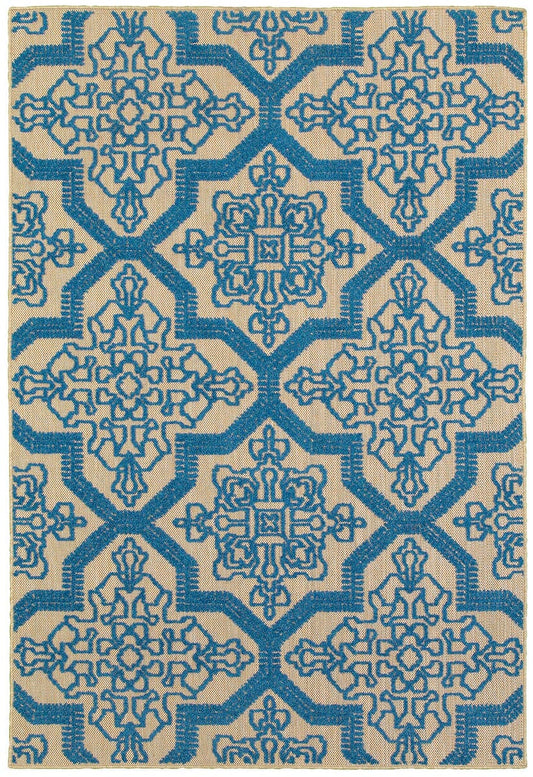 Oriental Weavers Sphinx Cayman 2541M Sand / Blue Damask Area Rug