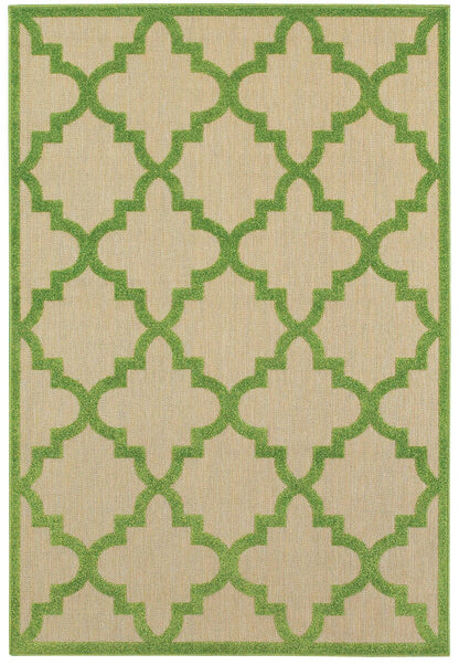 Oriental Weavers Sphinx Cayman 660F9 Sand / Green Geometric Area Rug