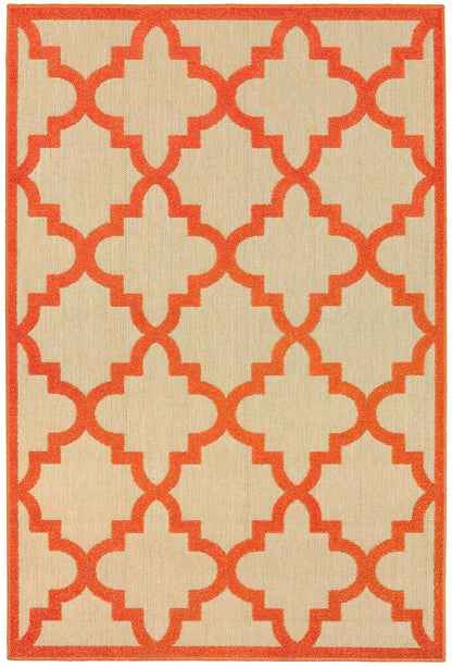 Oriental Weavers Sphinx Cayman 660O9 Sand / Orange Geometric Area Rug