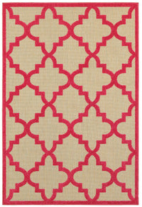 Oriental Weavers Sphinx Cayman 660P9 Sand / Pink Geometric Area Rug