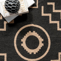 Nuloom Gretel Tribal Motif Ngr3420A Black Area Rug