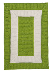 Colonial Mills Rope Walk Cb91 Bright Green / Green Bordered Area Rug