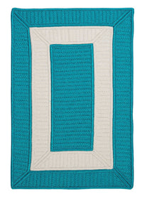Colonial Mills Rope Walk Cb92 Turquoise / Blue Bordered Area Rug
