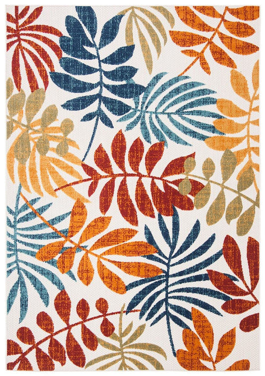 Safavieh Cabana Cbn814A Creme / Red Tropical Area Rug