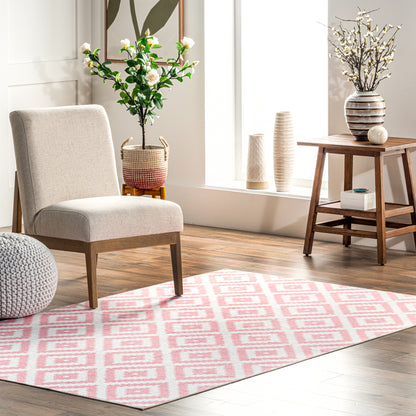 AreaRugs.com Wavaj Nwa1196C Pink Area Rug