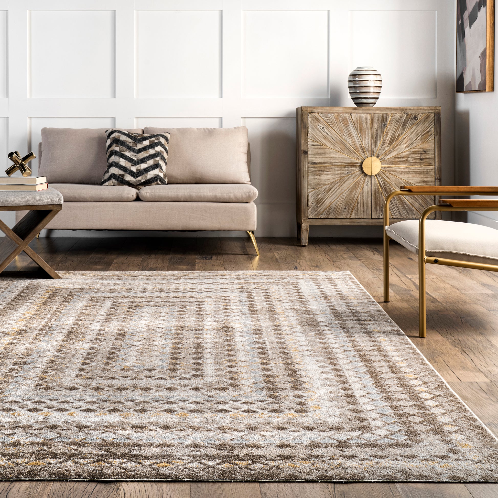 AreaRugs.com Wavaj Nwa1285A Beige Area Rug