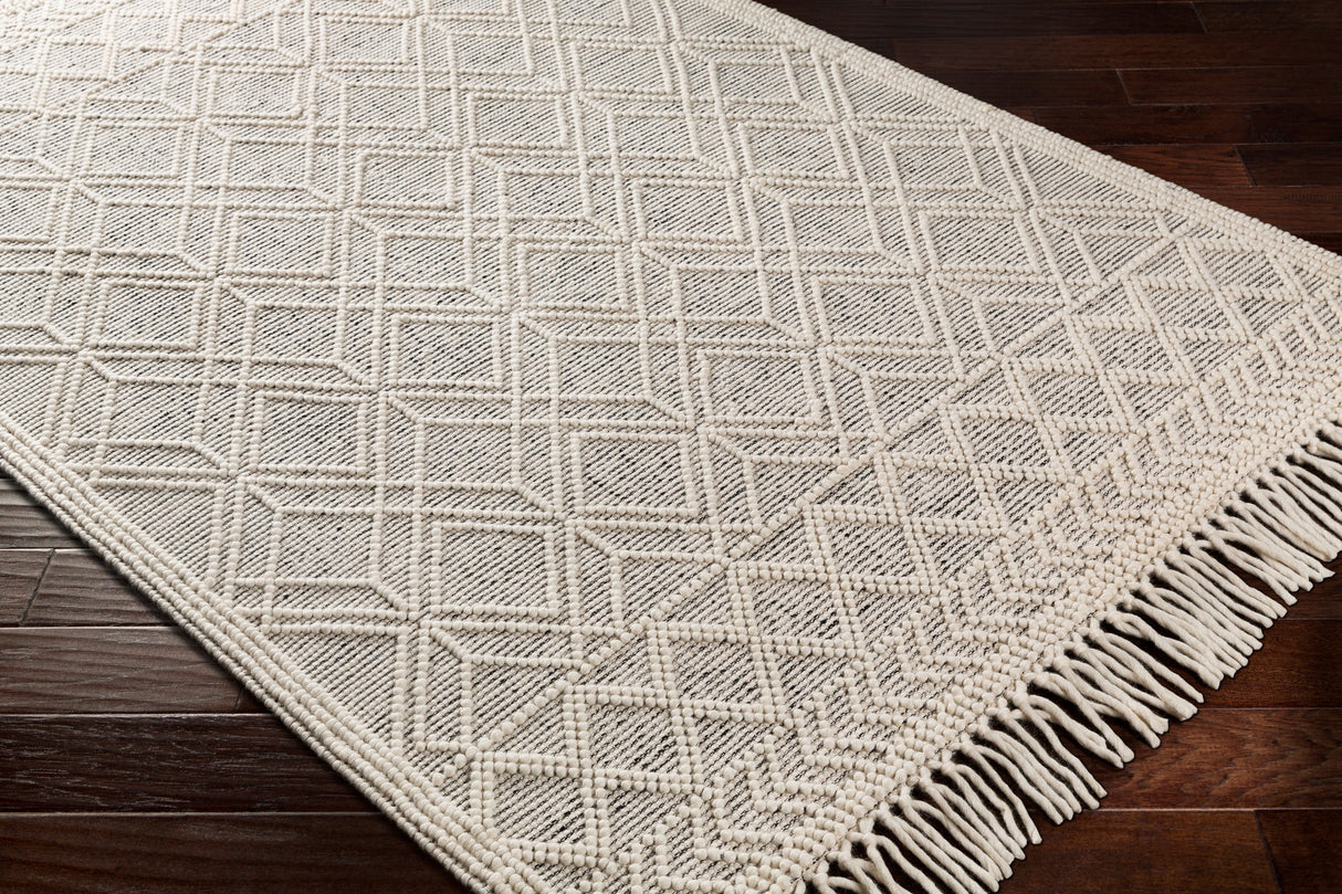Surya Casa Decampo Cdc-2301 Ivory, Black Rug.