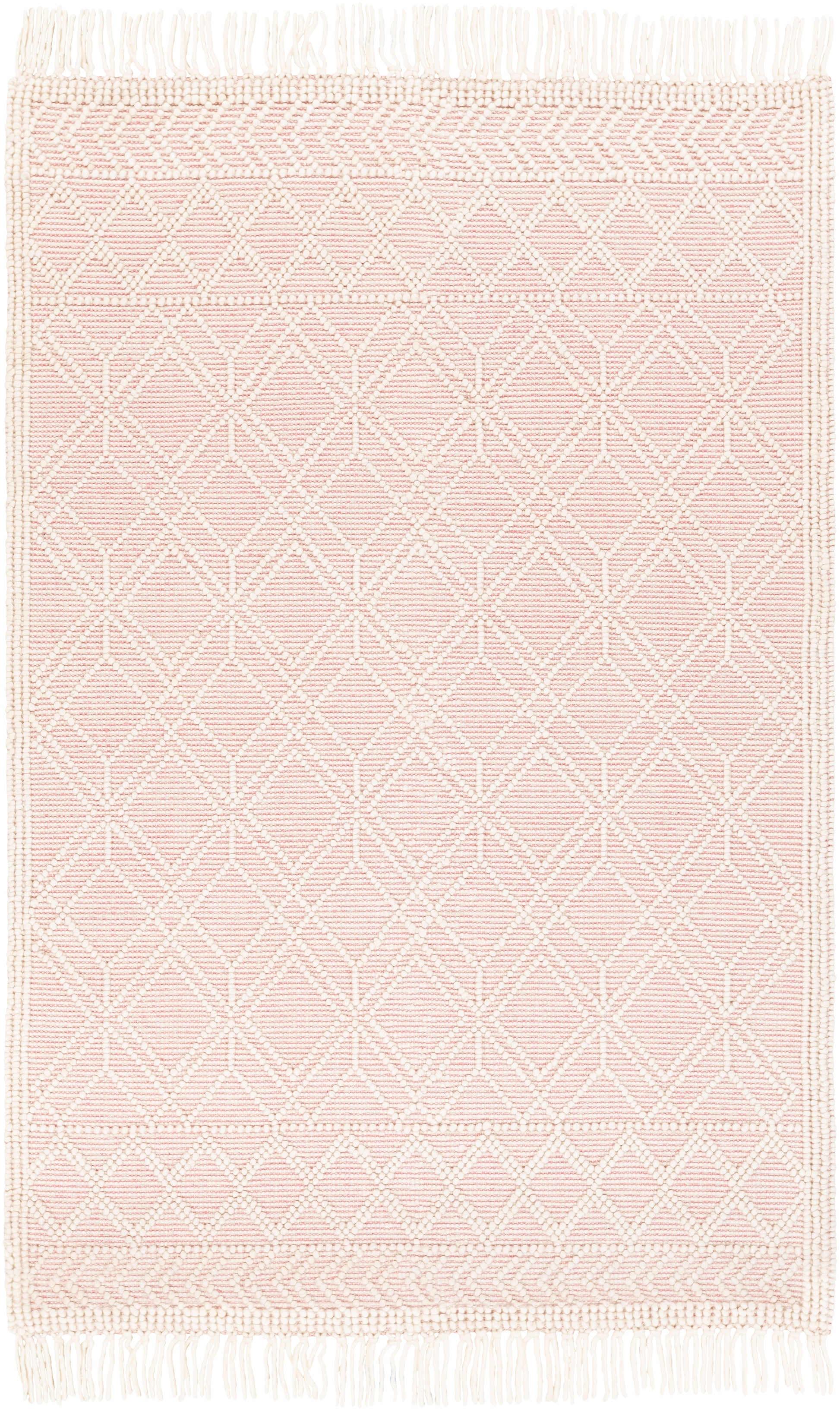 Surya Casa Decampo Cdc-2303 Ivory, Bright Pink Area Rug