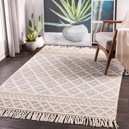 Surya Casa Decampo Cdc-2304 Ivory, Medium Gray Area Rug