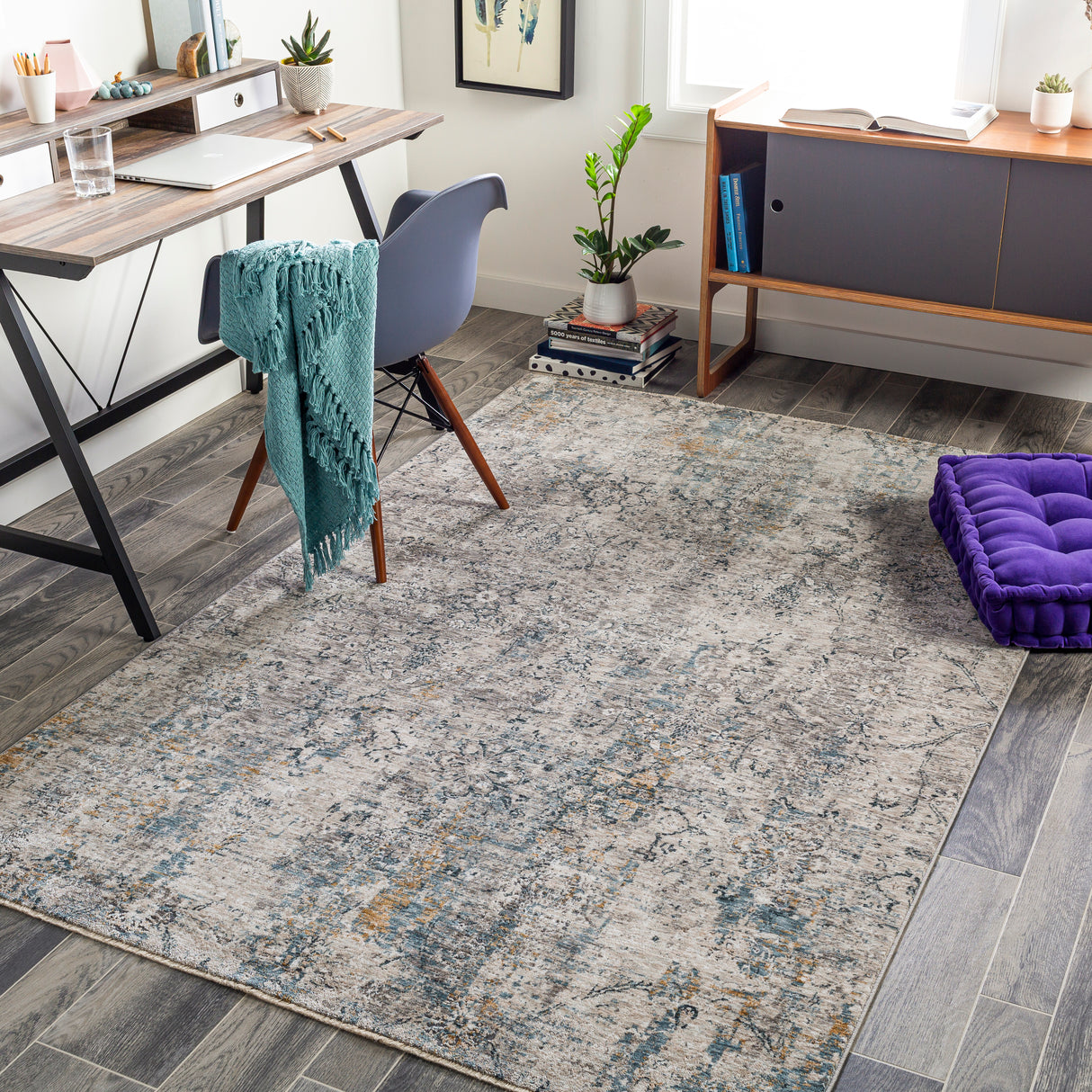 Surya Cardiff Cdf-2300 Light Gray, Charcoal, Beige, Camel Rugs.