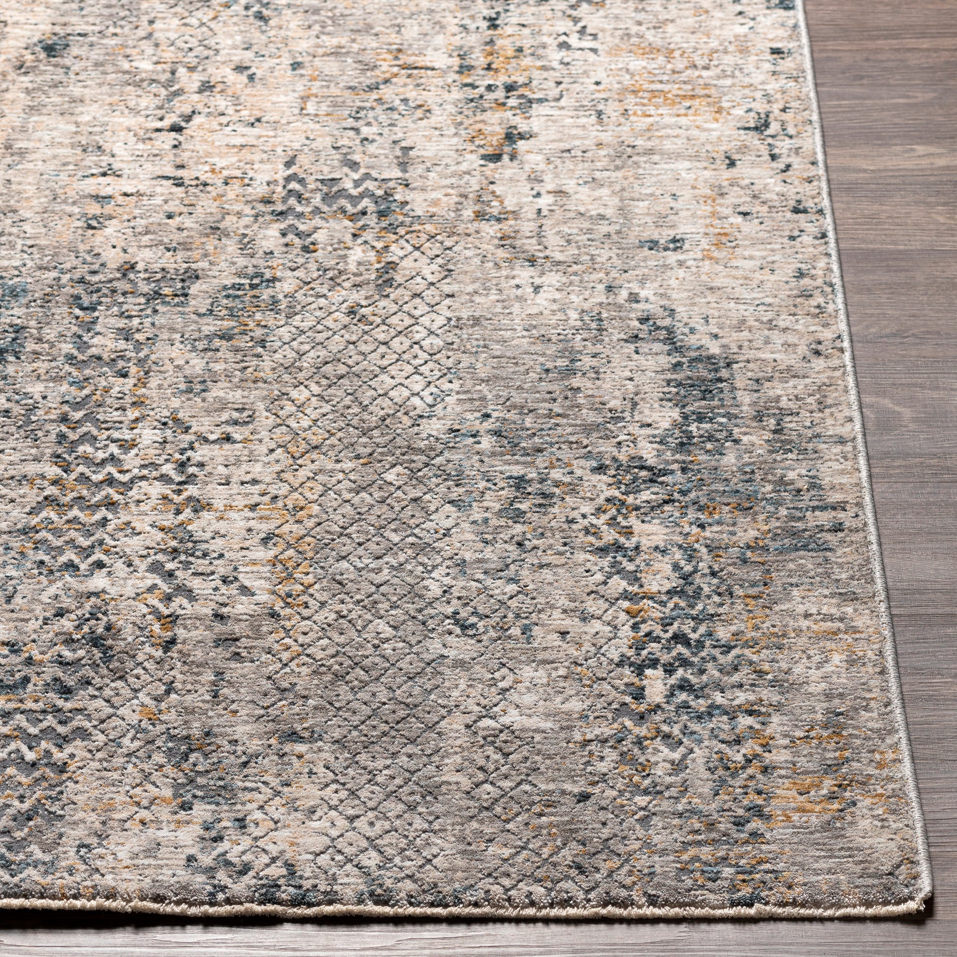 Surya Cardiff Cdf-2302 Light Gray, Charcoal, Beige, Camel Area Rug