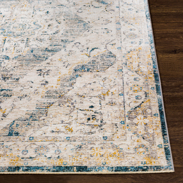 Surya Cardiff Cdf-2303 Medium Gray, Denim, Tan, Sky Blue Rugs.