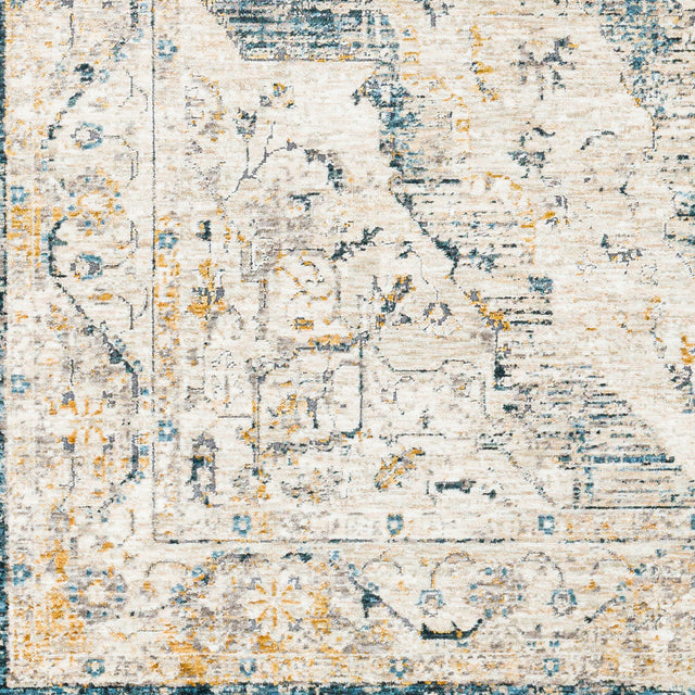 Surya Cardiff Cdf-2303 Medium Gray, Denim, Tan, Sky Blue Rugs.