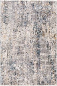 Surya Cardiff Cdf-2304 Medium Gray, Denim, Tan, Sky Blue Area Rug