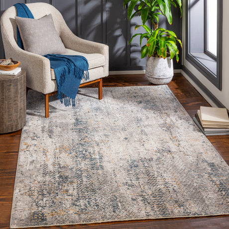 Surya Cardiff Cdf-2304 Medium Gray, Denim, Tan, Sky Blue Rugs.