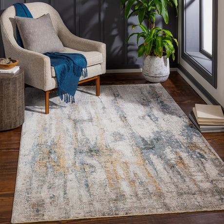 Surya Cardiff Cdf-2306 Medium Gray, Denim, Tan, Sky Blue Rugs.