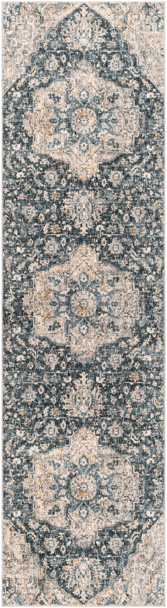 Surya Cardiff Cdf-2307 Teal, Ivory, Medium Gray, Charcoal Rugs.