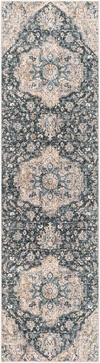 Surya Cardiff Cdf-2307 Teal, Ivory, Medium Gray, Charcoal Area Rug