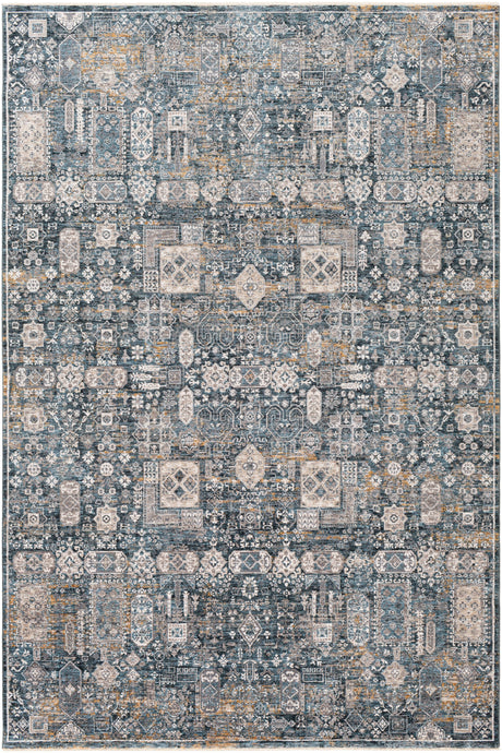 Surya Cardiff Cdf-2309 Teal, Medium Gray, Ivory, Camel Rugs.