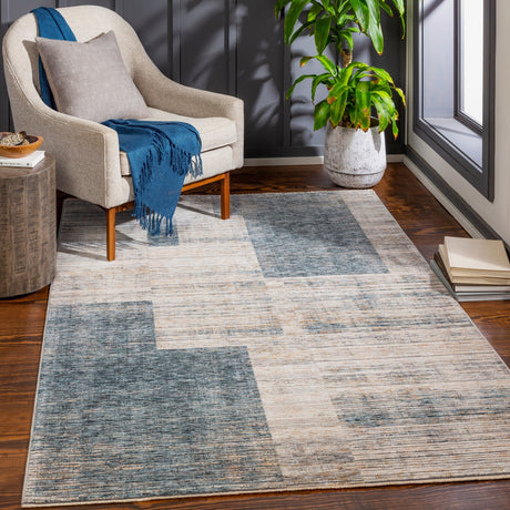 Surya Cardiff Cdf-2312 Teal, Taupe, Medium Gray, Camel Rugs.