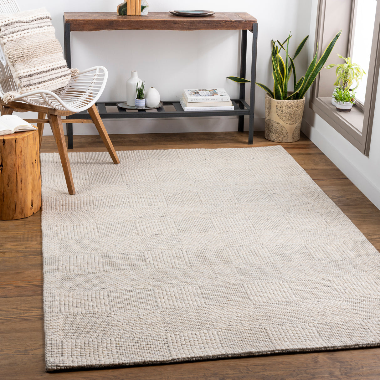 Surya Colarado Cdo-2310 Cream, Charcoal, Ivory, Black Rugs.