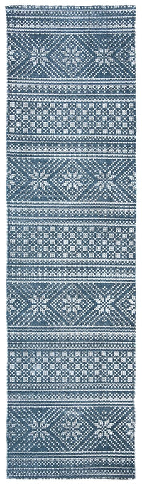 Safavieh Cedar Brook Cdr711M Blue / Ivory Striped Area Rug