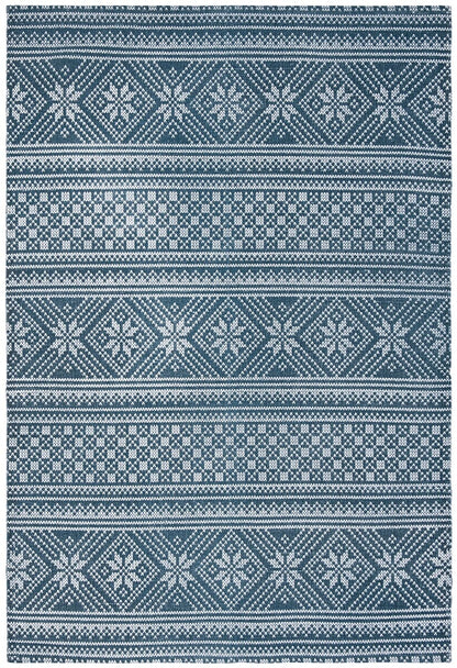 Safavieh Cedar Brook Cdr711M Blue / Ivory Striped Area Rug