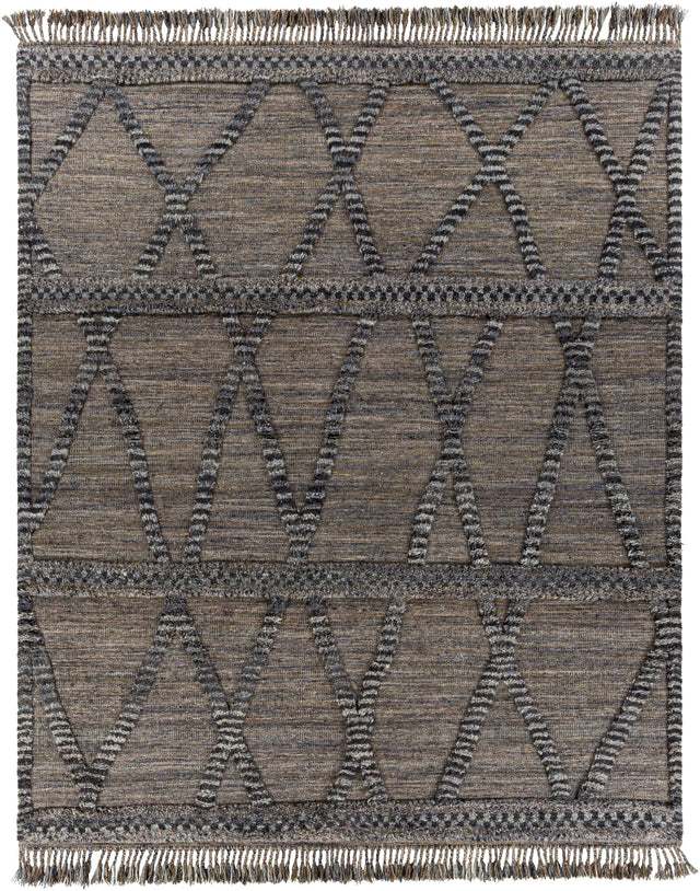 Surya Cadiz Cdz-2302 Black, Medium Gray, Charcoal, Dark Brown Rugs.