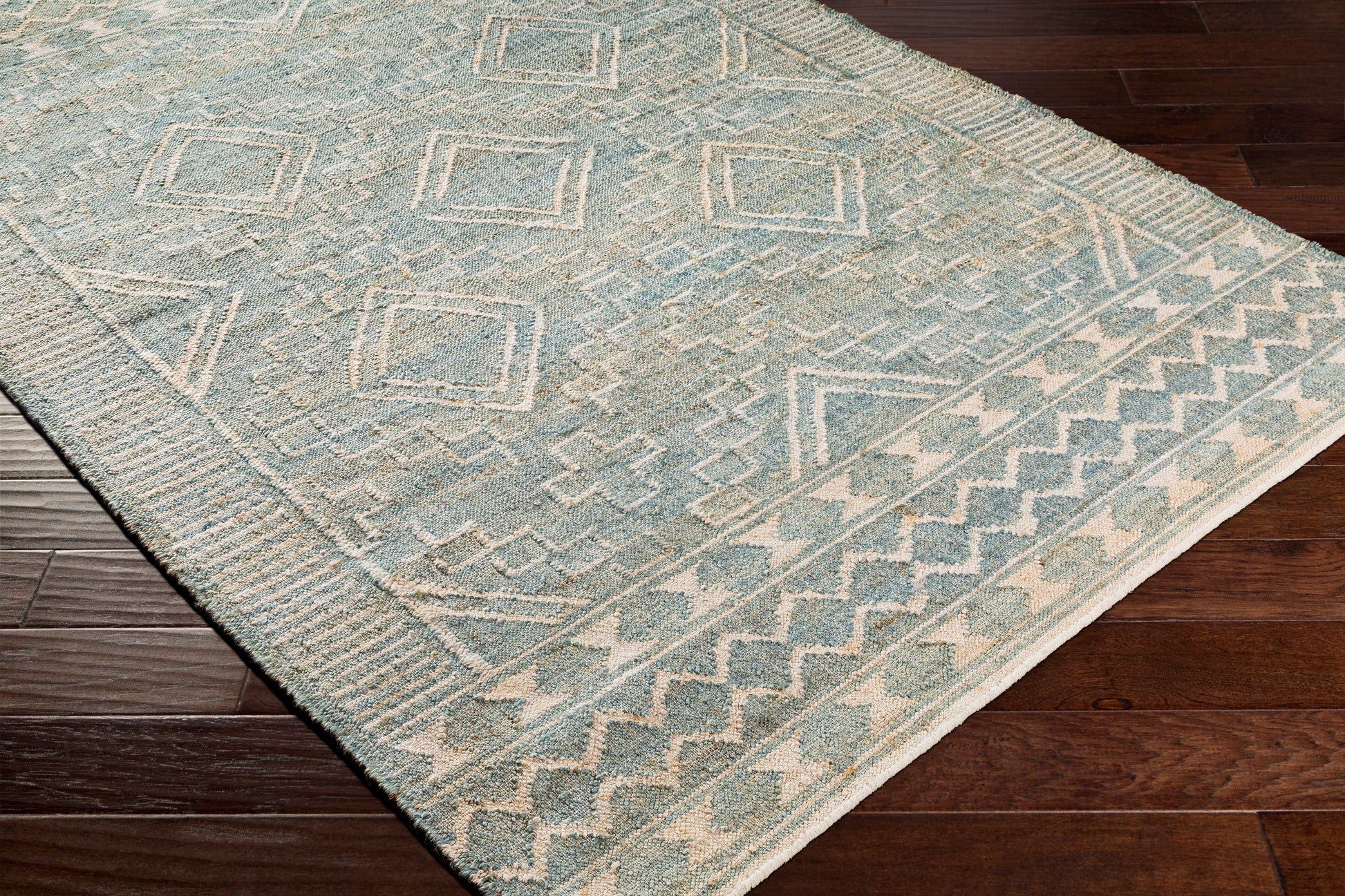 Surya Cadence Cec-2302 Sage, Cream, Camel, Ice Blue Area Rug