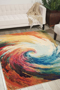 Nourison Celestial Ces07 Wave Organic / Abstract Area Rug